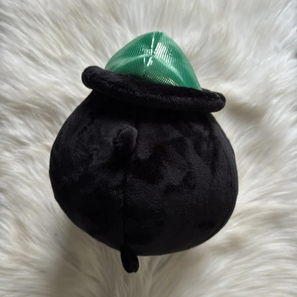 Target Bullseye Black and Green Halloween Cauldron Pillow